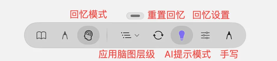回忆模式工具栏 回忆模式工具栏